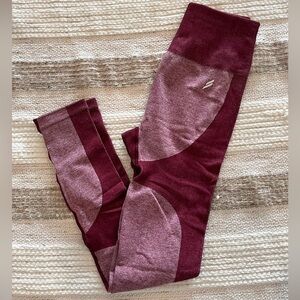 DOYOUEVEN Burgundy and Pink Leggings